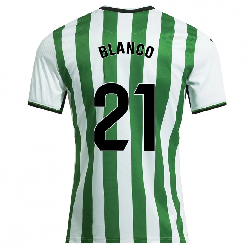 Danxen Kinder Víctor Blanco #21 Weiß Grün Heimtrikot Trikot 2025/26 T-Shirt