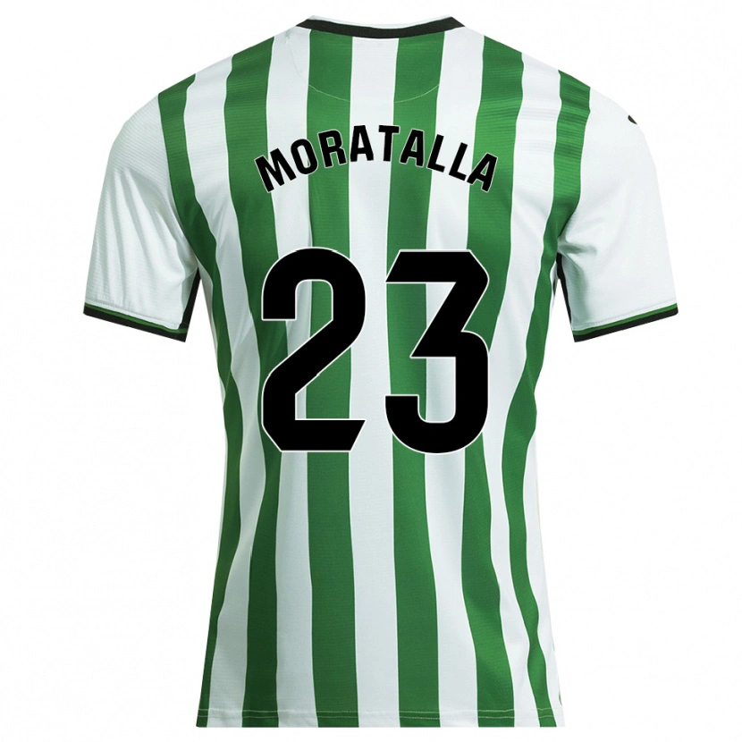 Danxen Kinder Gonzalo Moratalla #23 Weiß Grün Heimtrikot Trikot 2025/26 T-Shirt