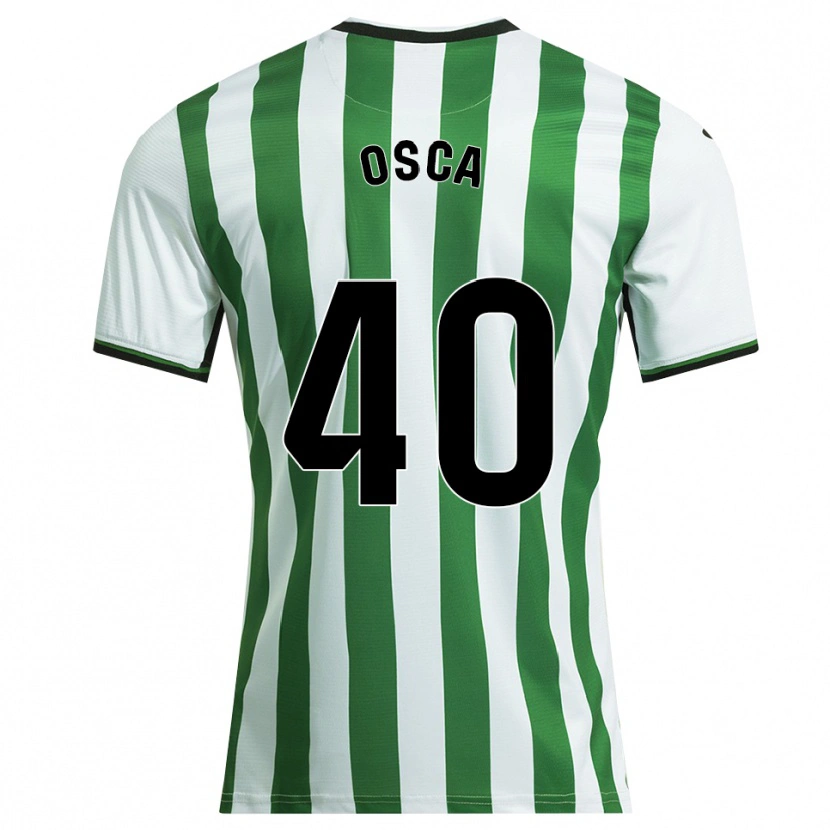 Danxen Kinder Cristian Osca #40 Weiß Grün Heimtrikot Trikot 2025/26 T-Shirt