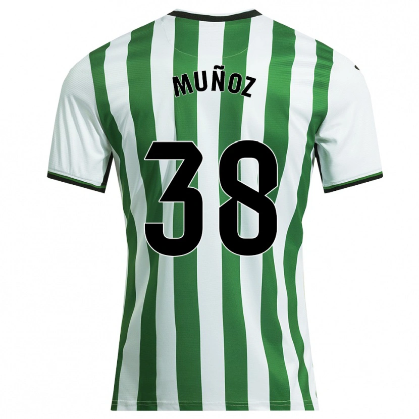 Danxen Kinder Pablo Muñoz #38 Weiß Grün Heimtrikot Trikot 2025/26 T-Shirt