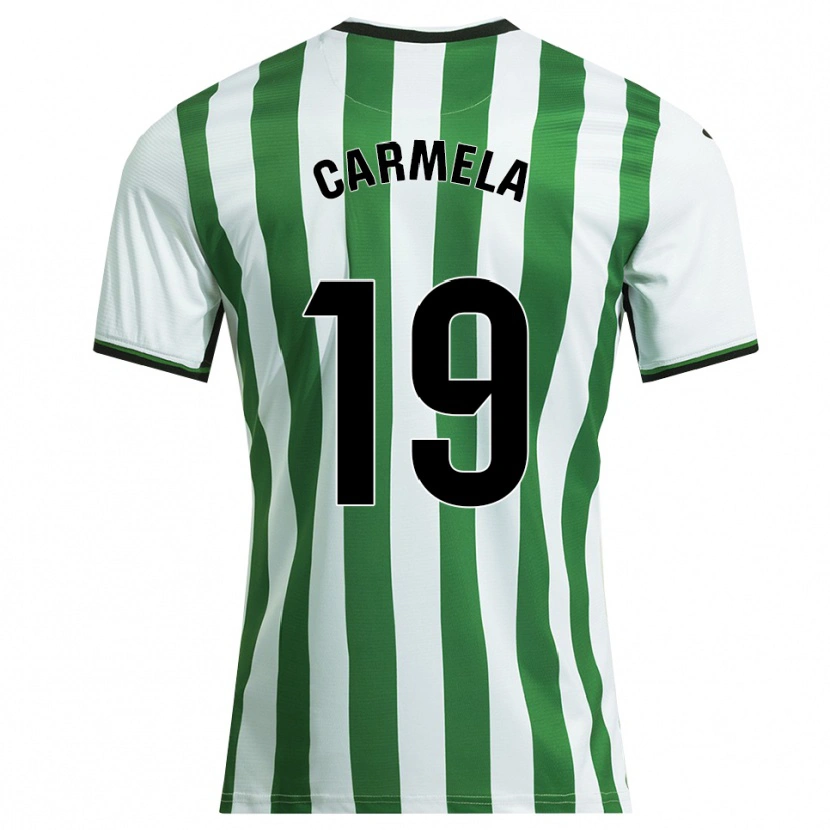 Danxen Kinder Carmen Ligero Fernández #19 Weiß Grün Heimtrikot Trikot 2025/26 T-Shirt