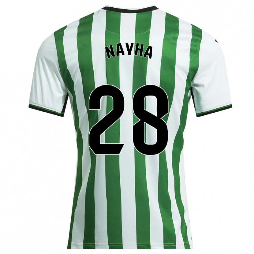 Danxen Kinder Nayha Torrejón Moreno #28 Weiß Grün Heimtrikot Trikot 2025/26 T-Shirt