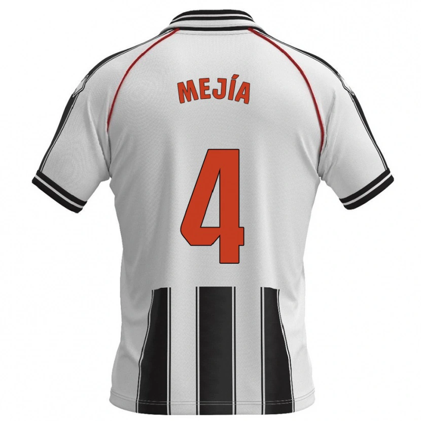Danxen Kinder Jordan Mejía #4 Weiß Schwarz Heimtrikot Trikot 2025/26 T-Shirt