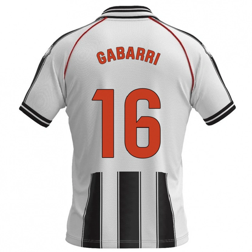 Danxen Kinder Toni Gabarri #16 Weiß Schwarz Heimtrikot Trikot 2025/26 T-Shirt