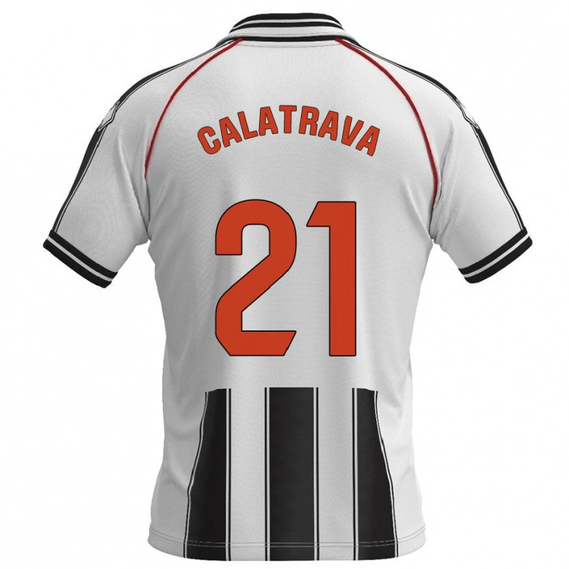 Danxen Kinder Álex Calatrava #21 Weiß Schwarz Heimtrikot Trikot 2025/26 T-Shirt