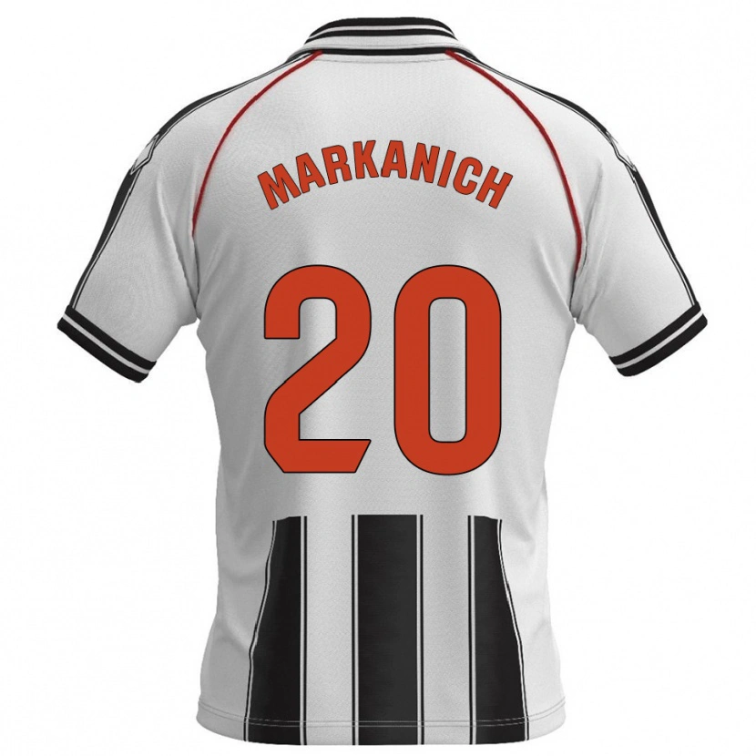 Danxen Kinder Nick Markanich #20 Weiß Schwarz Heimtrikot Trikot 2025/26 T-Shirt