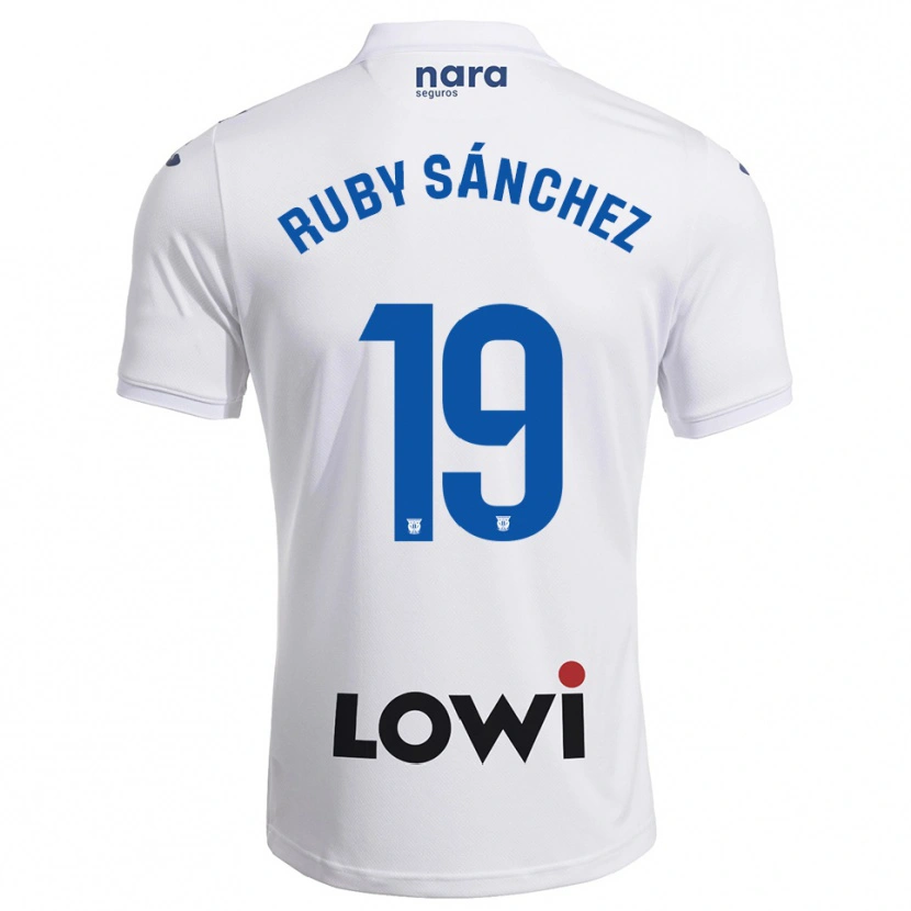 Danxen Kinder Ruby Sánchez #19 Weiß Marine Heimtrikot Trikot 2025/26 T-Shirt