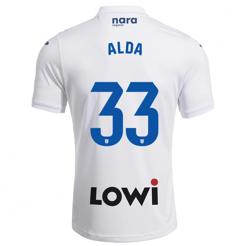 Danxen Kinder Álex Alda #33 Weiß Marine Heimtrikot Trikot 2025/26 T-Shirt