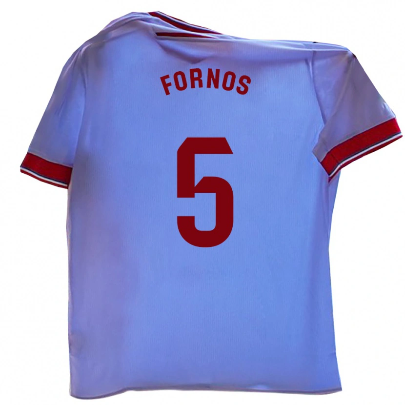 Danxen Kinder Quique Fornos #5 Weiß Rot Heimtrikot Trikot 2025/26 T-Shirt