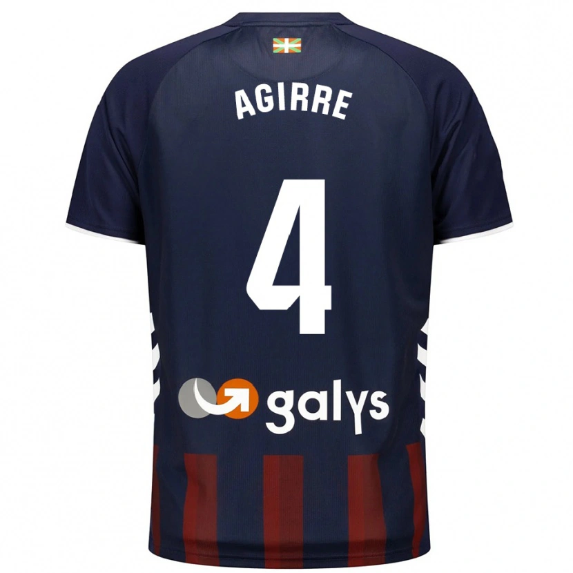 Danxen Kinder Julen Agirre #4 Marine Rot Heimtrikot Trikot 2025/26 T-Shirt