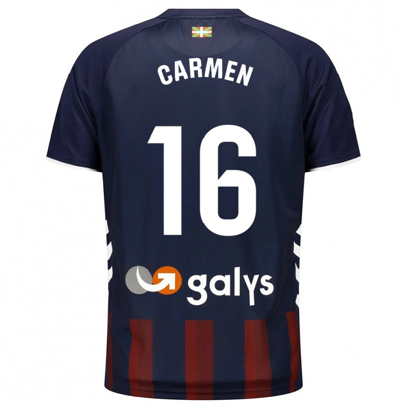Danxen Kinder Carmen Álvarez Sánchez #16 Marine Rot Heimtrikot Trikot 2025/26 T-Shirt