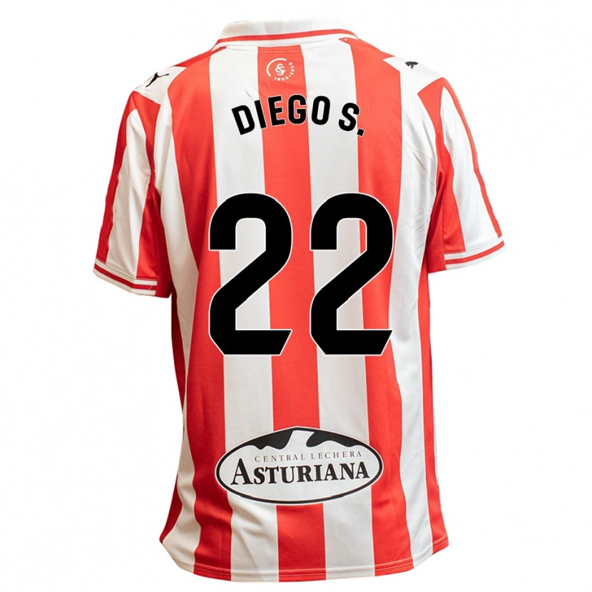 Danxen Kinder Diego Sánchez #22 Weiß Rot Heimtrikot Trikot 2025/26 T-Shirt
