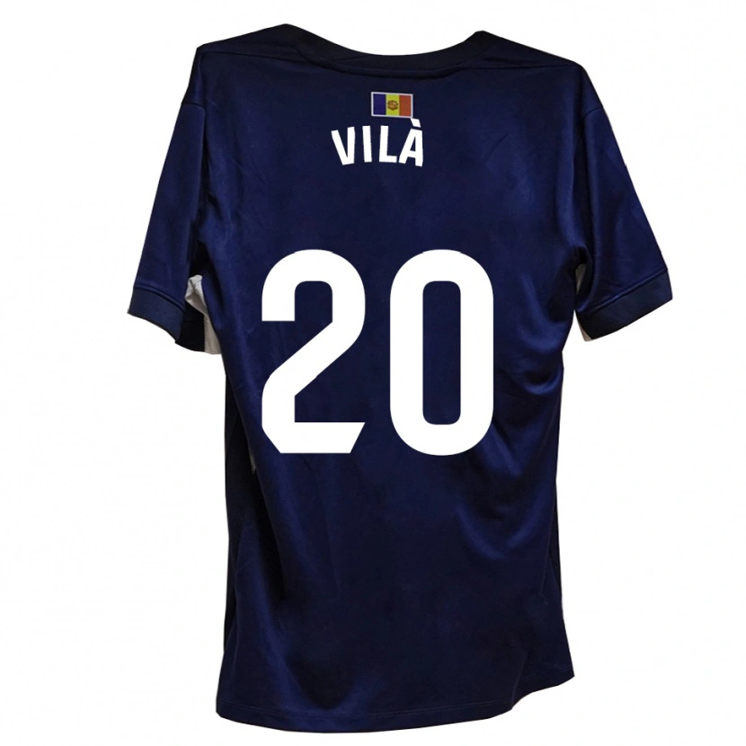 Danxen Kinder Martí Vilà #20 Marineblau Weiß Heimtrikot Trikot 2025/26 T-Shirt