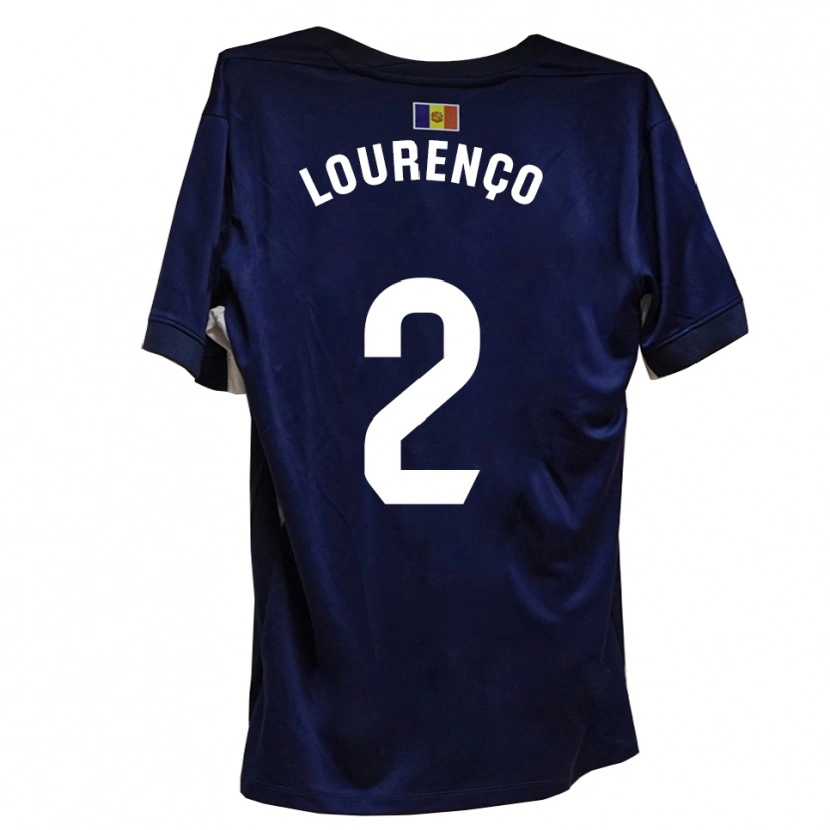 Danxen Kinder Lucas Lourenço #2 Marineblau Weiß Heimtrikot Trikot 2025/26 T-Shirt