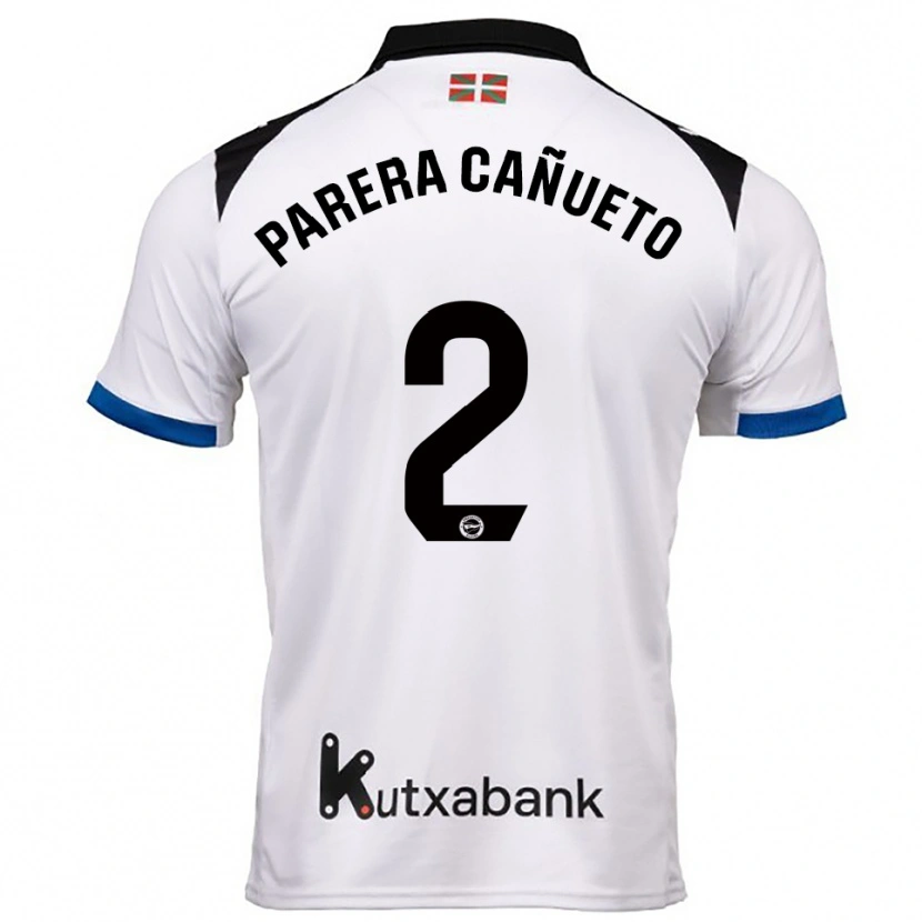 Danxen Kinder Laia Parera Cañueto #2 Weiß Blau Auswärtstrikot Trikot 2025/26 T-Shirt