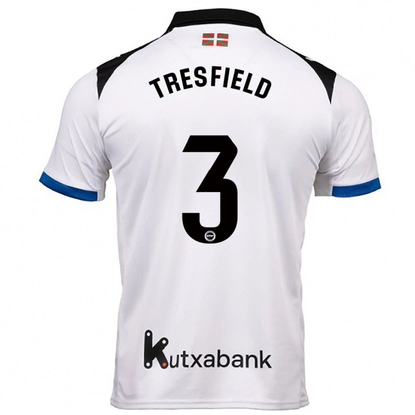 Danxen Kinder Laurène Tresfield #3 Weiß Blau Auswärtstrikot Trikot 2025/26 T-Shirt