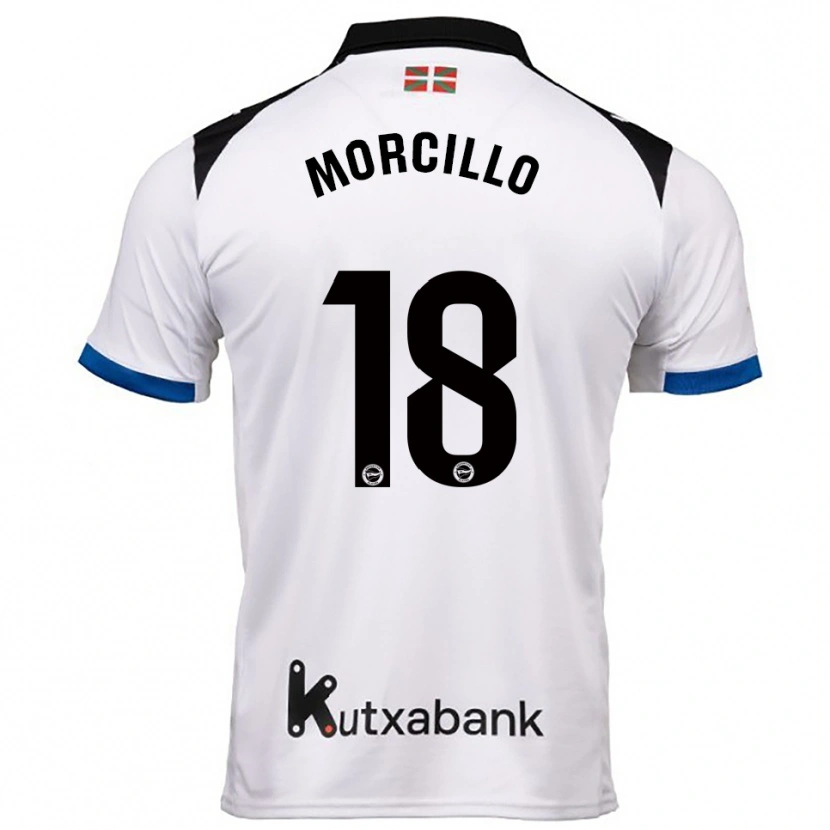 Danxen Kinder Diego Morcillo #18 Weiß Blau Auswärtstrikot Trikot 2025/26 T-Shirt