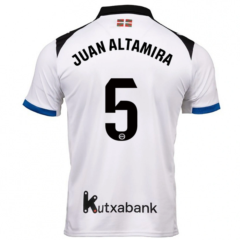 Danxen Kinder Ines Juan Altamira #5 Weiß Blau Auswärtstrikot Trikot 2025/26 T-Shirt