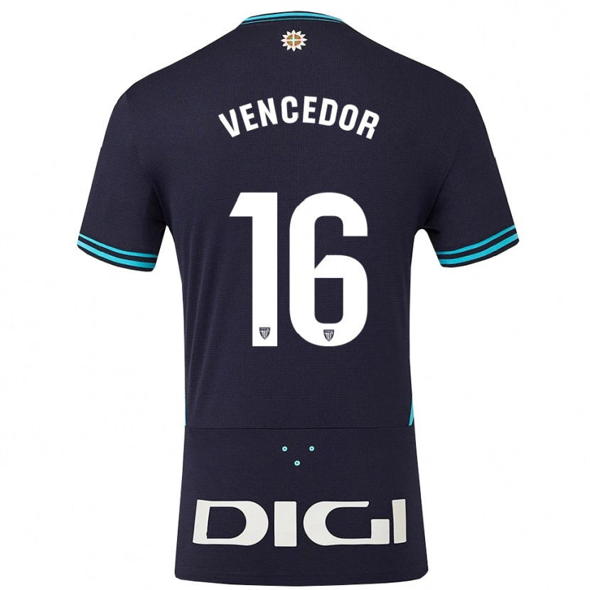 Danxen Kinder Unai Vencedor #16 Marine Himmelblau Auswärtstrikot Trikot 2025/26 T-Shirt