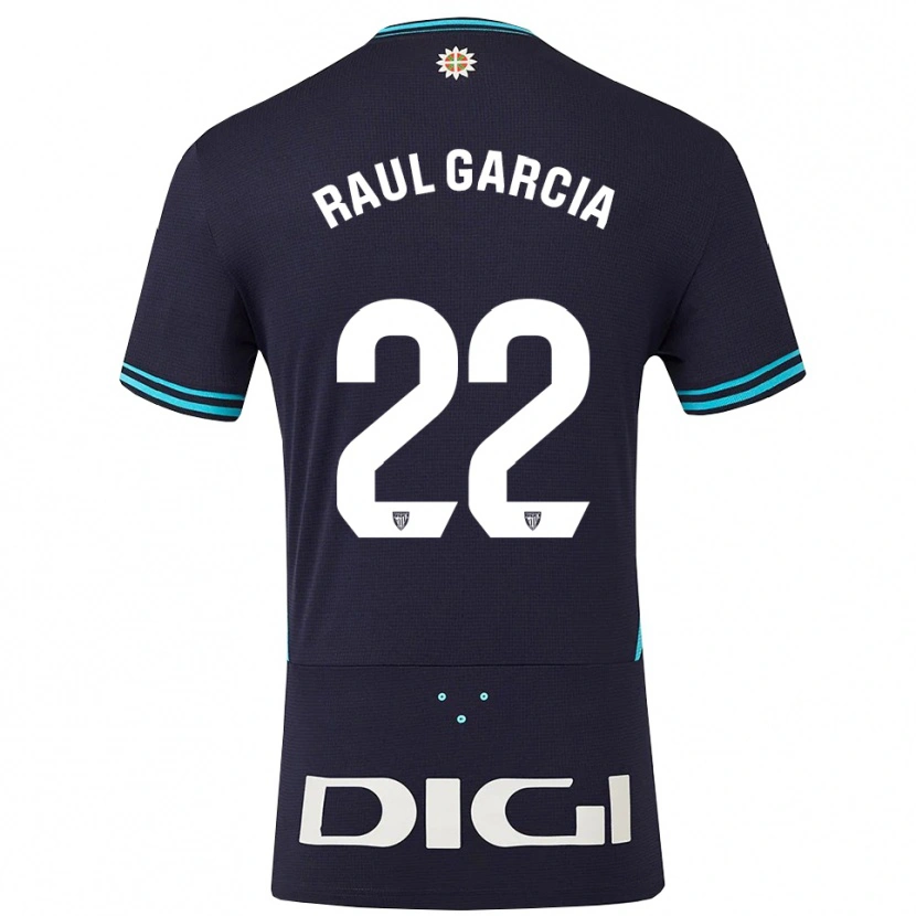 Danxen Kinder Raul Garcia #22 Marine Himmelblau Auswärtstrikot Trikot 2025/26 T-Shirt
