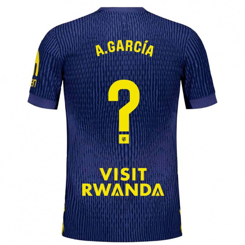 Danxen Kinder Aimar García #0 Marine Gelb Auswärtstrikot Trikot 2025/26 T-Shirt