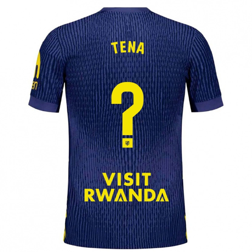 Danxen Kinder Javi Tena #0 Marine Gelb Auswärtstrikot Trikot 2025/26 T-Shirt