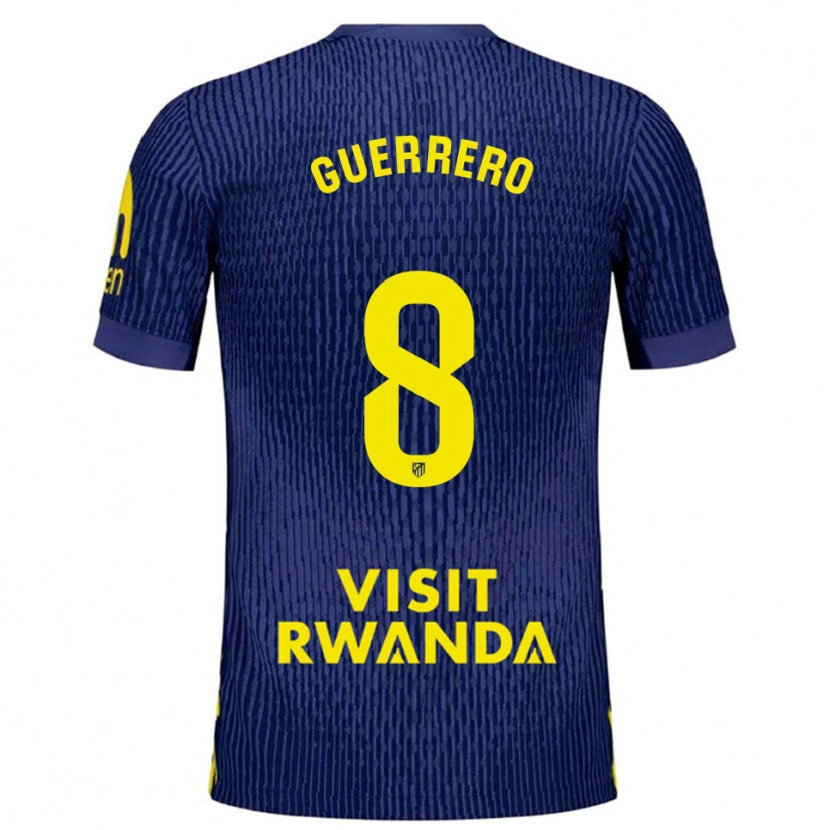 Danxen Kinder Irene Guerrero #8 Marine Gelb Auswärtstrikot Trikot 2025/26 T-Shirt