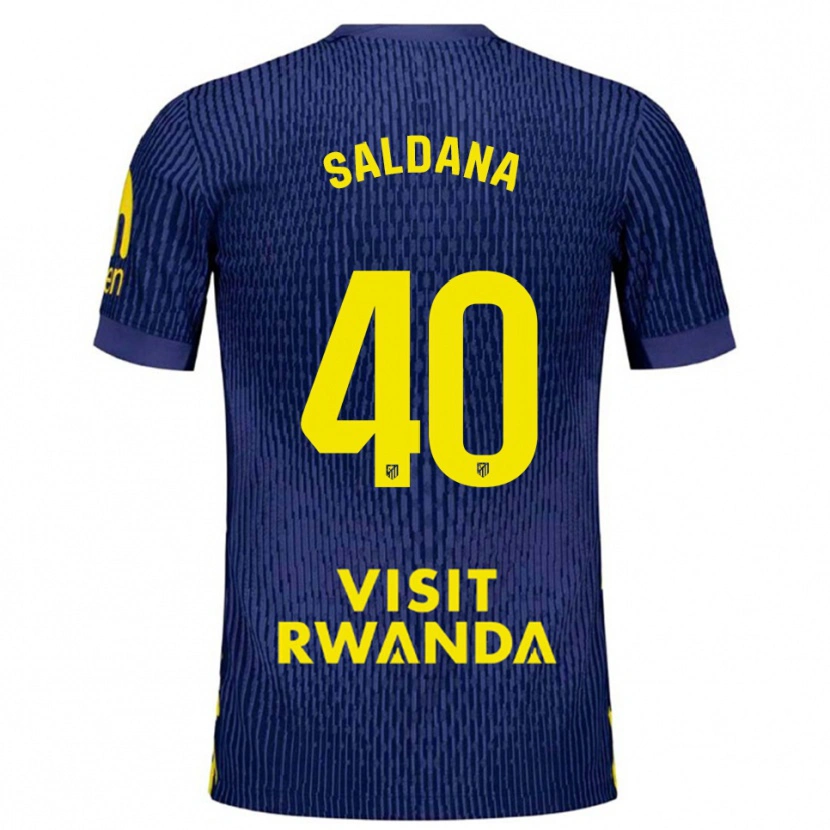 Danxen Kinder Jose Saldana #40 Marine Gelb Auswärtstrikot Trikot 2025/26 T-Shirt
