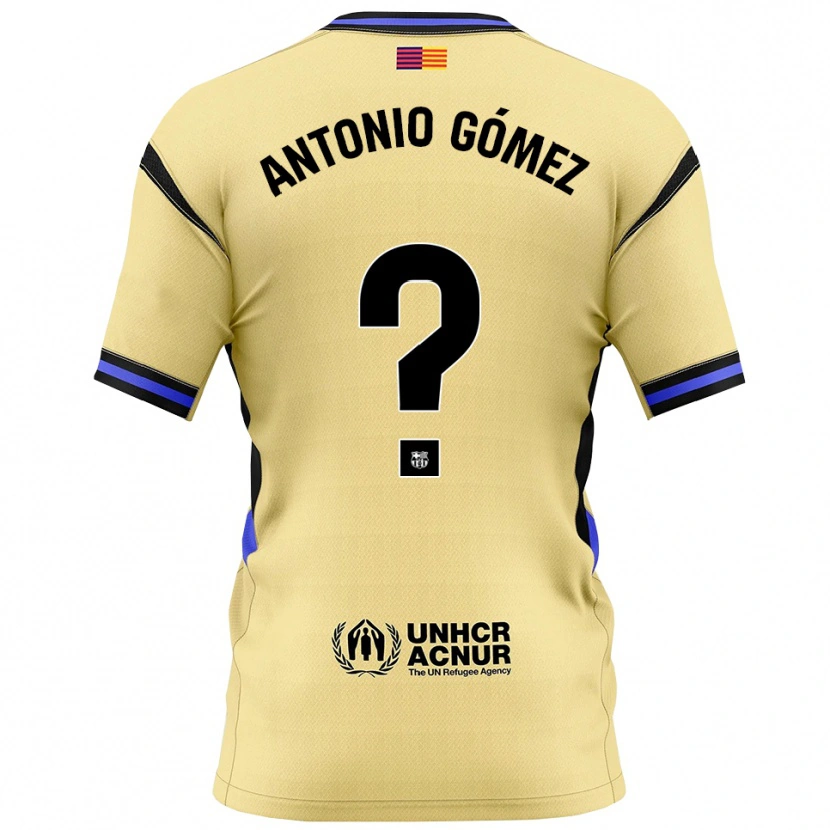 Danxen Kinder Antonio Gómez #0 Gelb Schwarz Auswärtstrikot Trikot 2025/26 T-Shirt
