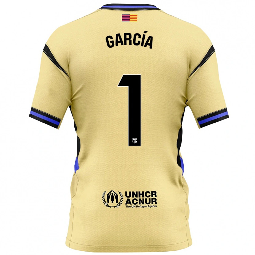 Danxen Kinder Joan García #1 Gelb Schwarz Auswärtstrikot Trikot 2025/26 T-Shirt