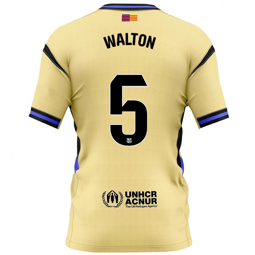 Danxen Kinder Álex Walton #5 Gelb Schwarz Auswärtstrikot Trikot 2025/26 T-Shirt