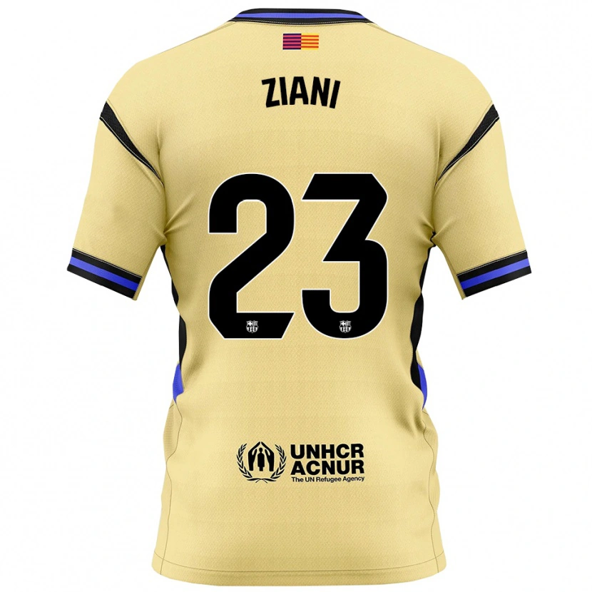 Danxen Kinder Ismael Ziani #23 Gelb Schwarz Auswärtstrikot Trikot 2025/26 T-Shirt