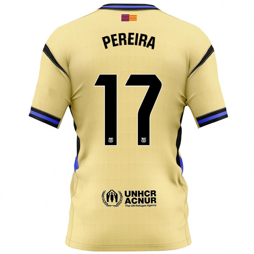 Danxen Kinder Andrea Pereira #17 Gelb Schwarz Auswärtstrikot Trikot 2025/26 T-Shirt
