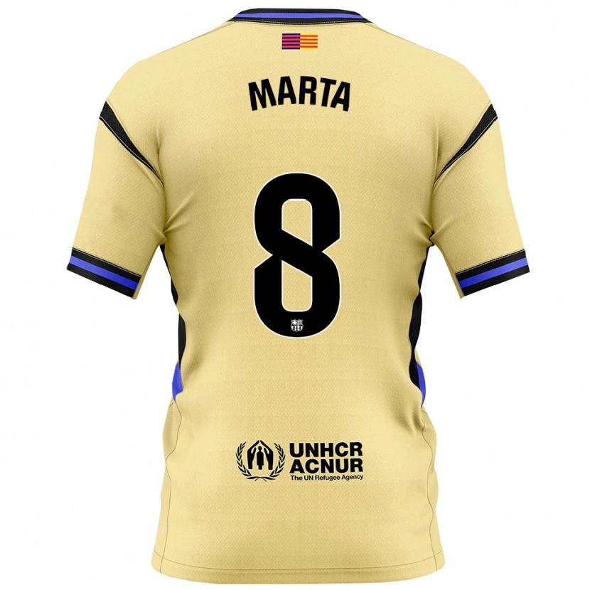 Danxen Kinder Marta Torrejón #8 Gelb Schwarz Auswärtstrikot Trikot 2025/26 T-Shirt