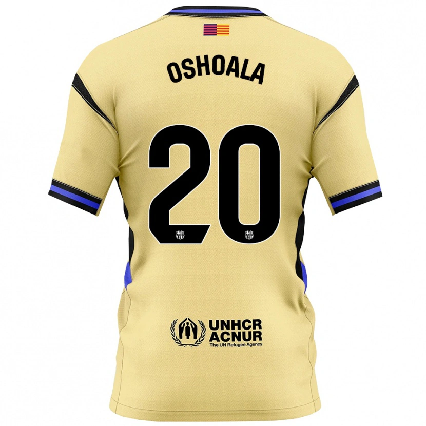 Danxen Kinder Asisat Oshoala #20 Gelb Schwarz Auswärtstrikot Trikot 2025/26 T-Shirt