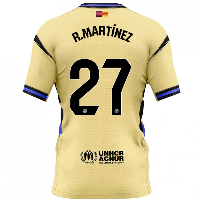 Danxen Kinder Roger Martínez #27 Gelb Schwarz Auswärtstrikot Trikot 2025/26 T-Shirt