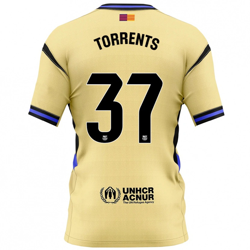 Danxen Kinder Jofre Torrents #37 Gelb Schwarz Auswärtstrikot Trikot 2025/26 T-Shirt