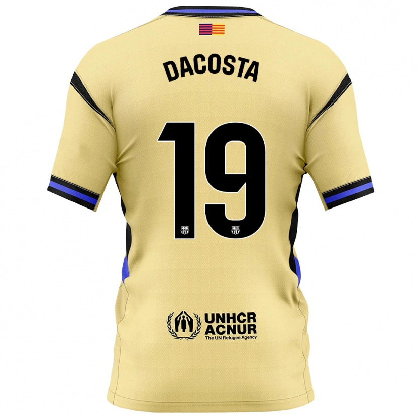 Danxen Kinder Raúl Dacosta #19 Gelb Schwarz Auswärtstrikot Trikot 2025/26 T-Shirt