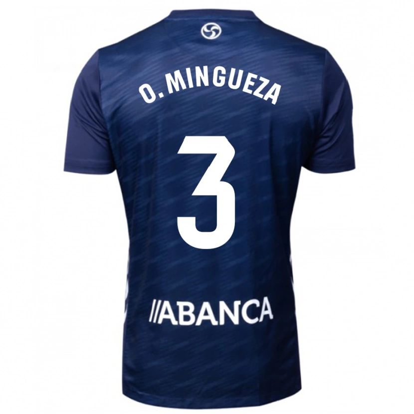 Danxen Kinder Óscar Mingueza #3 Marine Weiß Auswärtstrikot Trikot 2025/26 T-Shirt