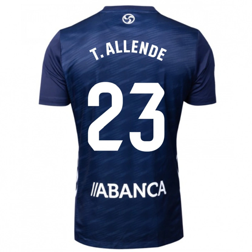 Danxen Kinder Tadeo Allende #23 Marine Weiß Auswärtstrikot Trikot 2025/26 T-Shirt