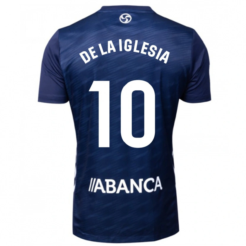Danxen Kinder David De La Iglesia #10 Marine Weiß Auswärtstrikot Trikot 2025/26 T-Shirt