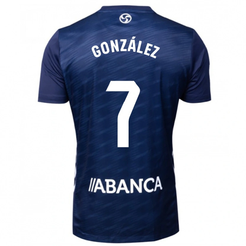 Danxen Kinder Hugo González #7 Marine Weiß Auswärtstrikot Trikot 2025/26 T-Shirt
