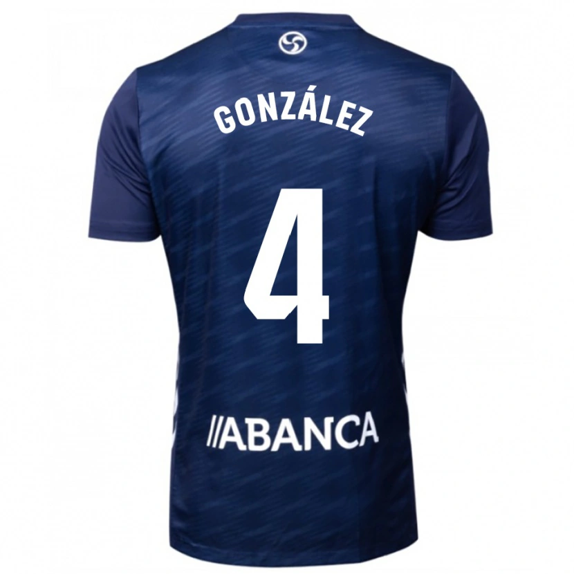 Danxen Kinder Paula González #4 Marine Weiß Auswärtstrikot Trikot 2025/26 T-Shirt