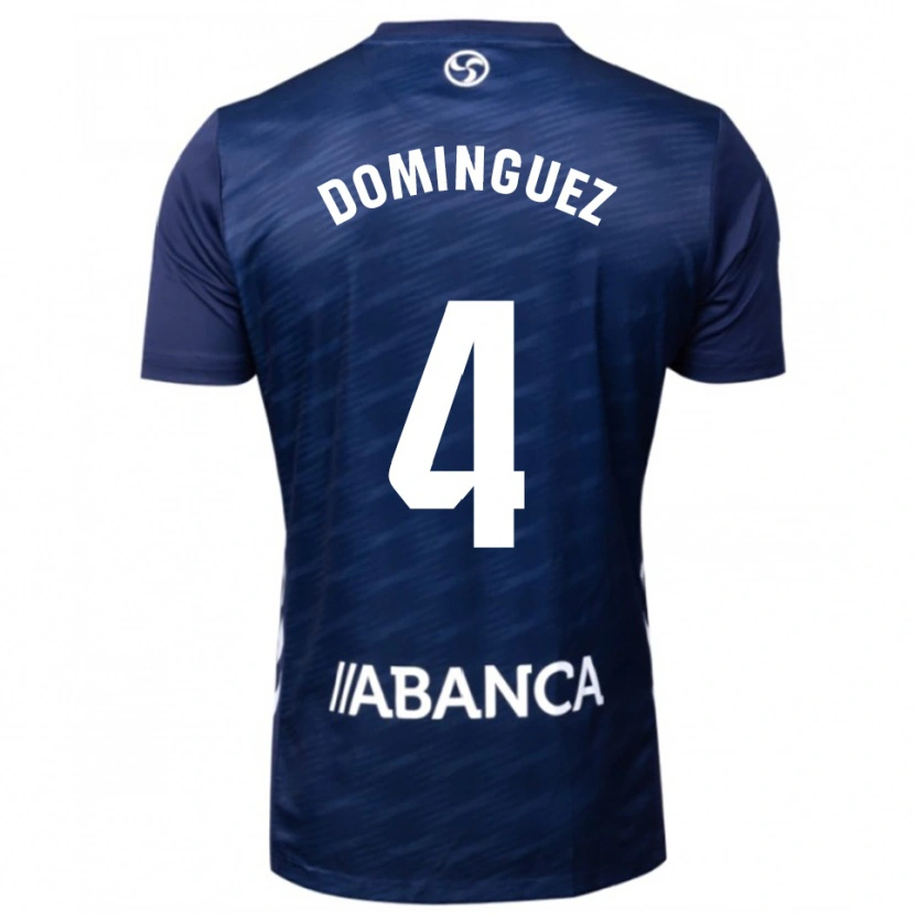 Danxen Kinder Javi Domínguez #4 Marine Weiß Auswärtstrikot Trikot 2025/26 T-Shirt