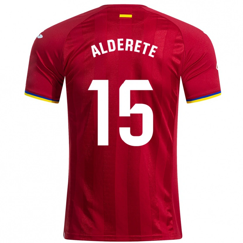 Danxen Kinder Omar Alderete #15 Rot Gelb Blau Auswärtstrikot Trikot 2025/26 T-Shirt