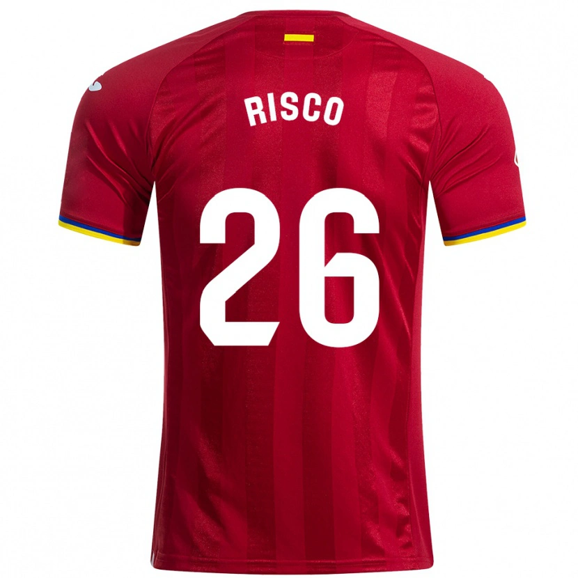 Danxen Kinder Alberto Risco #26 Rot Gelb Blau Auswärtstrikot Trikot 2025/26 T-Shirt