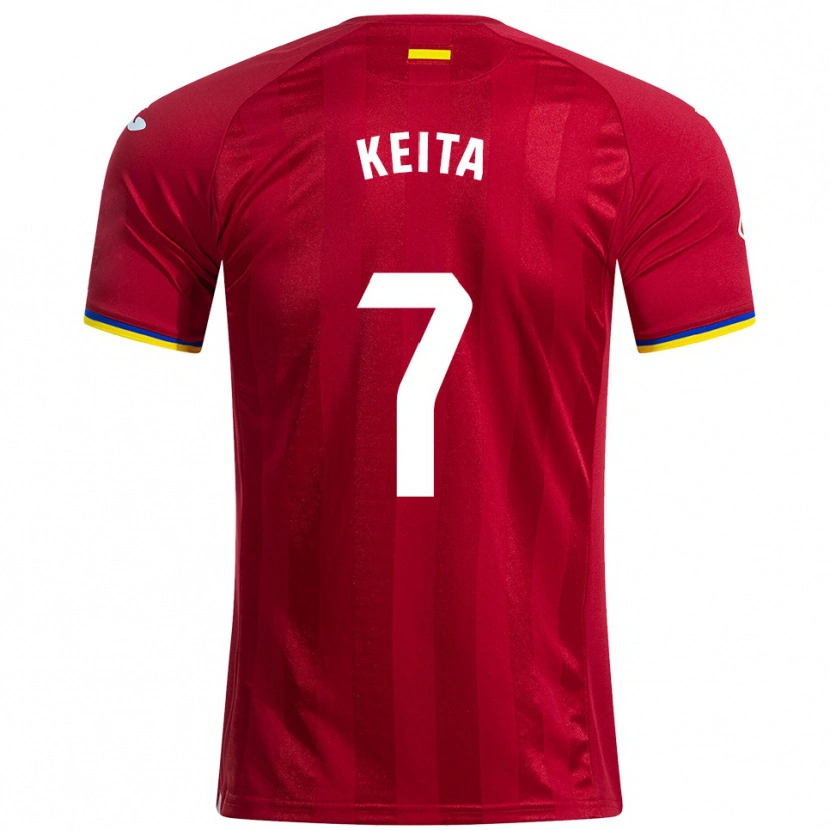 Danxen Kinder Abdoulaye Keita #7 Rot Gelb Blau Auswärtstrikot Trikot 2025/26 T-Shirt