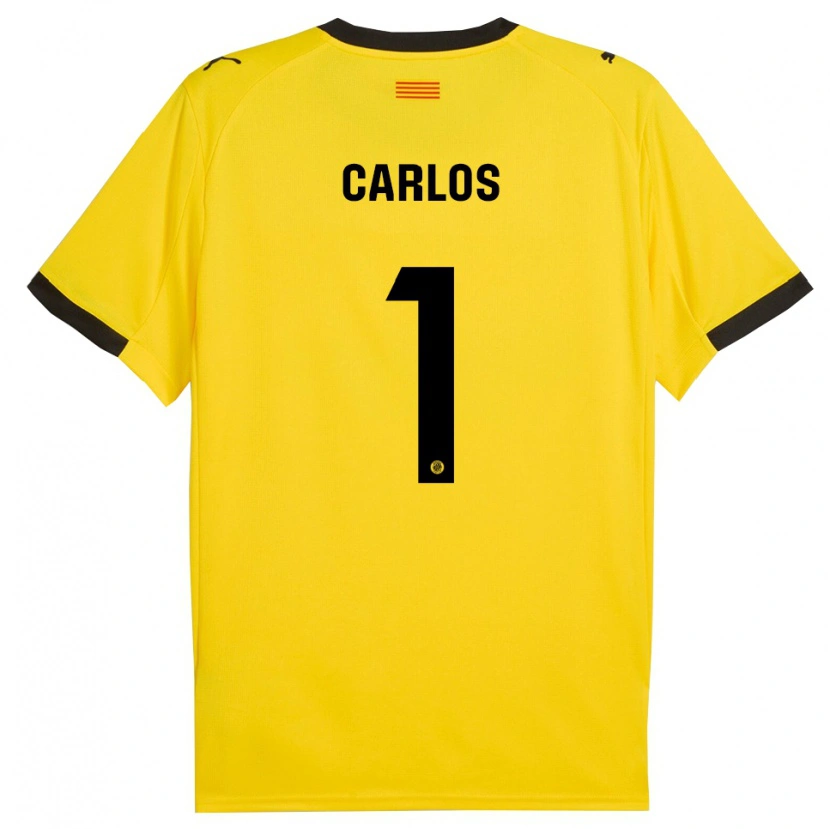 Danxen Kinder Juan Carlos #1 Gelb Schwarz Auswärtstrikot Trikot 2025/26 T-Shirt
