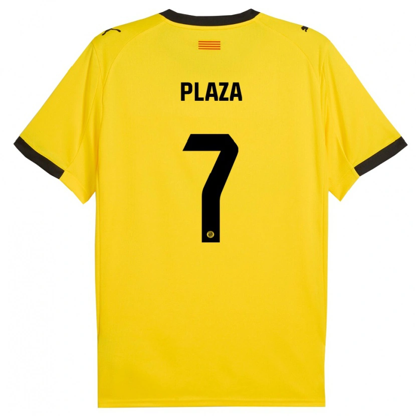 Danxen Kinder Nacho Plaza #7 Gelb Schwarz Auswärtstrikot Trikot 2025/26 T-Shirt
