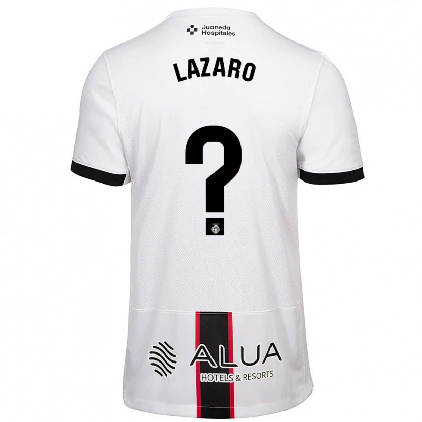 Danxen Kinder Victor Lázaro #0 Weiß Schwarz Auswärtstrikot Trikot 2025/26 T-Shirt